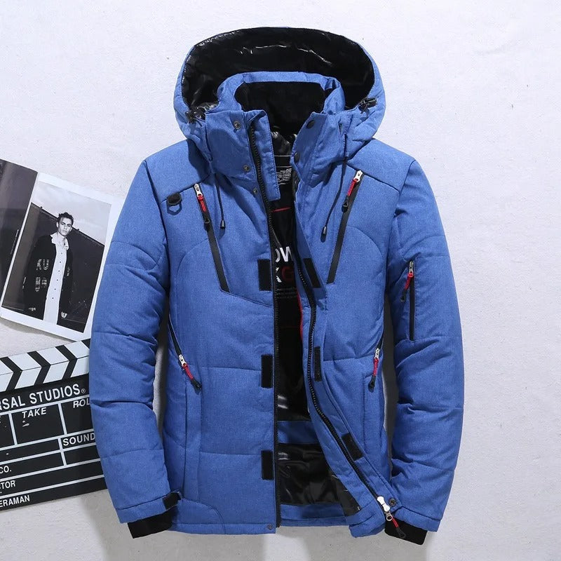 Men's Warm Thick Winter Jacket with Fur Lining & Hood | Perfect for Outdoor Activities & Cold Weather