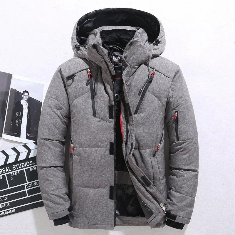 Men's Warm Thick Winter Jacket with Fur Lining & Hood | Perfect for Outdoor Activities & Cold Weather