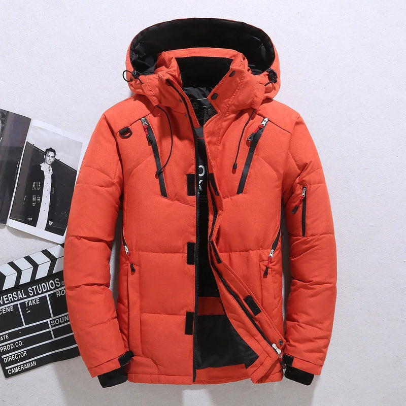 Men's Warm Thick Winter Jacket with Fur Lining & Hood | Perfect for Outdoor Activities & Cold Weather