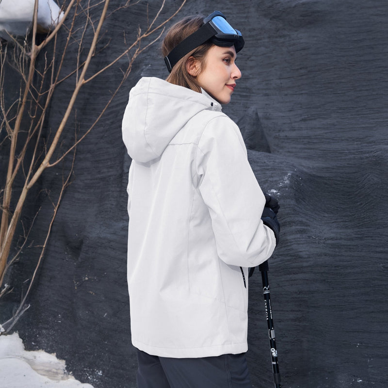 Women's 3-in-1 Waterproof Ski Jacket with Removable Fleece Liner - Versatile Winter Outerwear for Skiing & Outdoor Activities