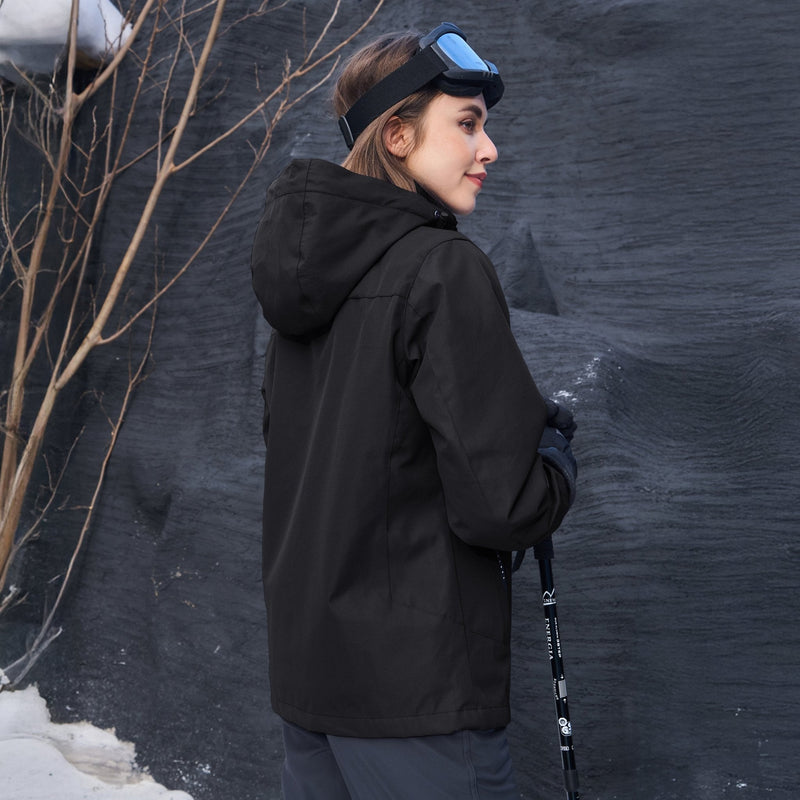 Women's 3-in-1 Waterproof Ski Jacket with Removable Fleece Liner - Versatile Winter Outerwear for Skiing & Outdoor Activities