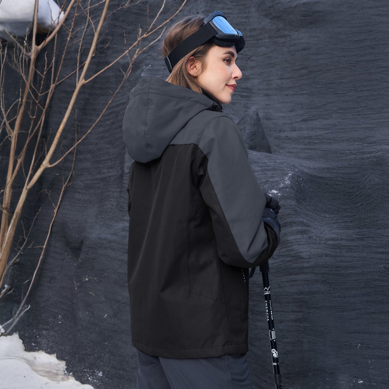 Women's 3-in-1 Waterproof Ski Jacket with Removable Fleece Liner - Versatile Winter Outerwear for Skiing & Outdoor Activities