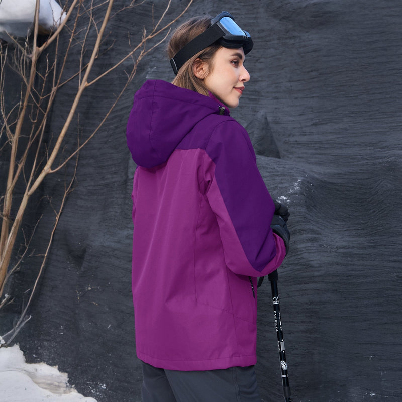 Women's 3-in-1 Waterproof Ski Jacket with Removable Fleece Liner - Versatile Winter Outerwear for Skiing & Outdoor Activities