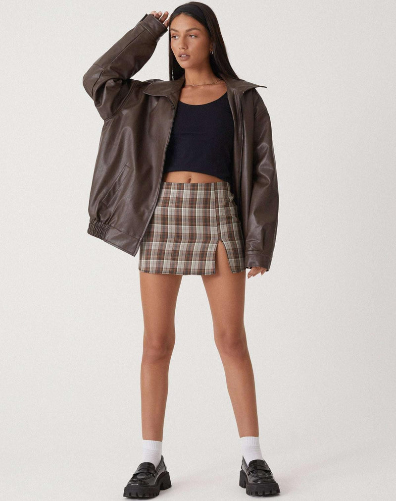 Women's Oversized Leather Jacket - Hip Length, Zipper Front - Casual Chic Outerwear