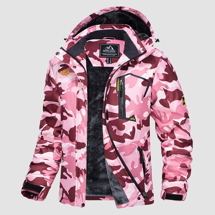 Women's Water-Resistant Fleece Ski Jacket - 4 Pocket Design for Ultimate Comfort and Convenience