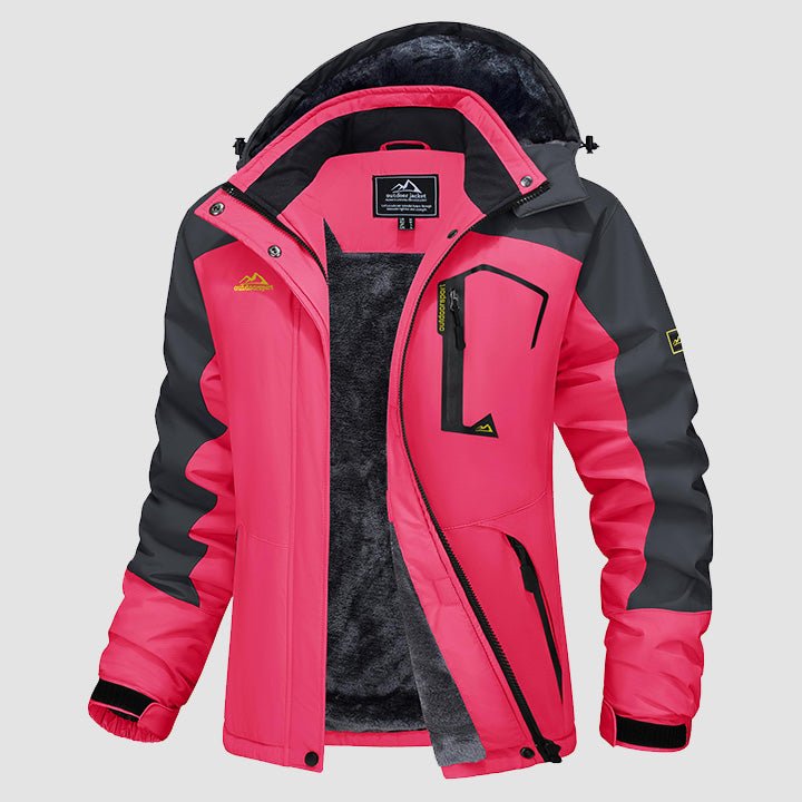 Women's Water-Resistant Fleece Ski Jacket - 4 Pocket Design for Ultimate Comfort and Convenience