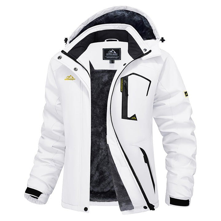 Women's Water-Resistant Fleece Ski Jacket - 4 Pocket Design for Ultimate Comfort and Convenience