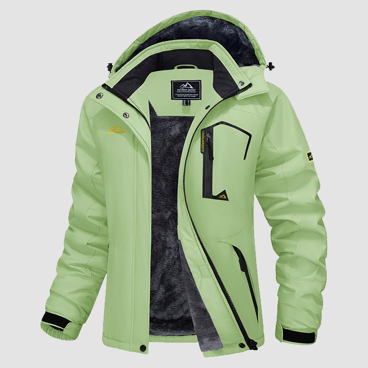 Women's Water-Resistant Fleece Ski Jacket - 4 Pocket Design for Ultimate Comfort and Convenience