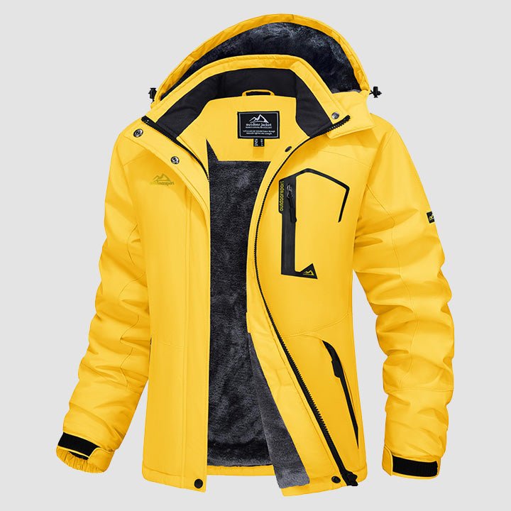 Women's Water-Resistant Fleece Ski Jacket - 4 Pocket Design for Ultimate Comfort and Convenience