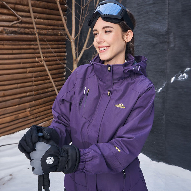 Women's 3-in-1 Waterproof Ski Jacket with Removable Fleece Liner - Versatile Winter Outerwear for Skiing & Outdoor Activities
