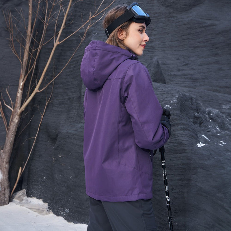 Women's 3-in-1 Waterproof Ski Jacket with Removable Fleece Liner - Versatile Winter Outerwear for Skiing & Outdoor Activities