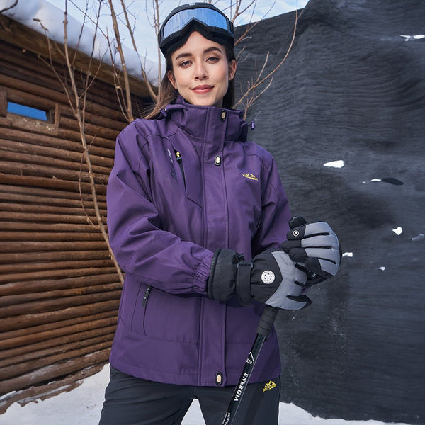 Women's 3-in-1 Waterproof Ski Jacket with Removable Fleece Liner - Versatile Winter Outerwear for Skiing & Outdoor Activities