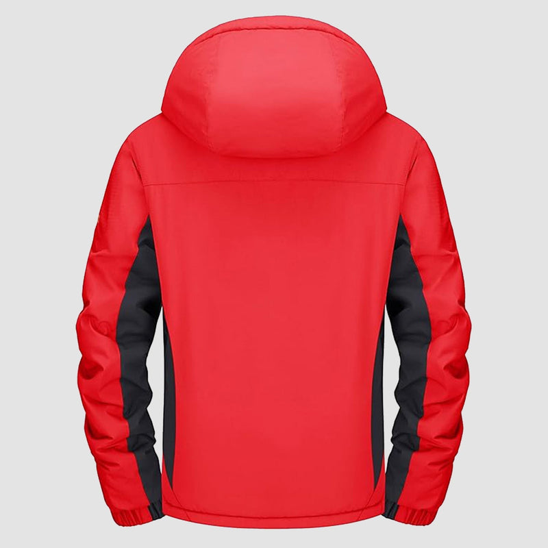 Women's Waterproof Fleece-Lined Ski Jacket with Adjustable Hood - Insulated Winter Outerwear for Cold Weather Adventures